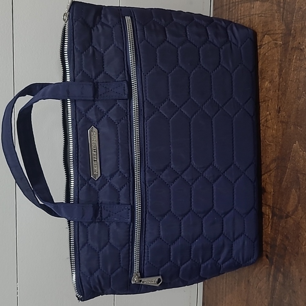 EUC Aimee Kestenberg Mara Blue Quilted Small Satchel Women's Purse
